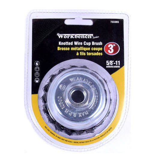 Knotted Cup Brush 3" x 5/8"