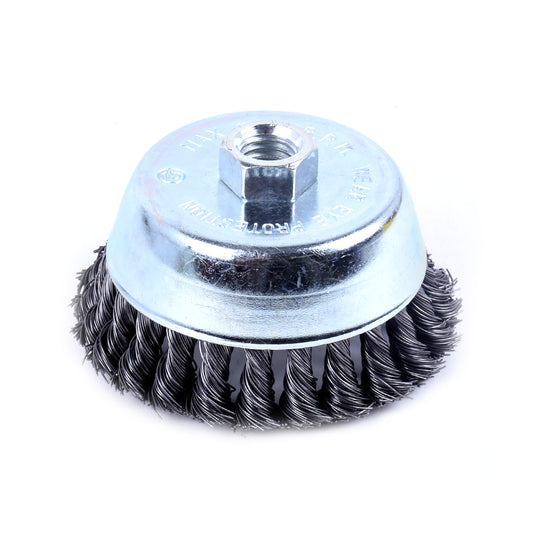 Knotted Cup Brush 4" x 5/8" - Additional View