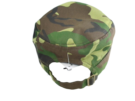 Military Style Fatigue hat - washed camo