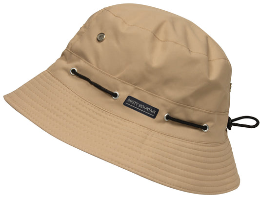 Bucket Hat Tan - Adjustable Cord With Stopper