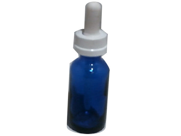 Bouteille en verre bleue 30 ml avec compte-gouttes