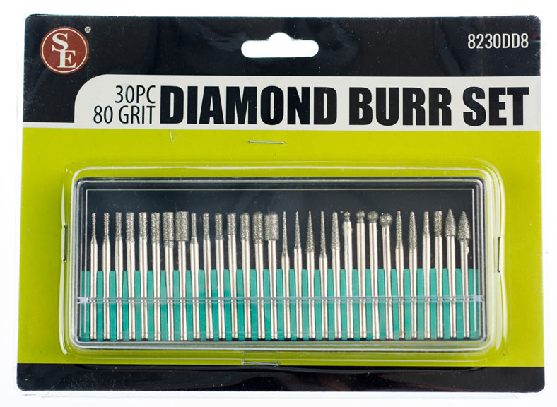 Diamond Burr Set 30pc. 80 Grit