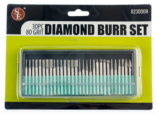 Diamond Burr Set 30pc. 80 Grit