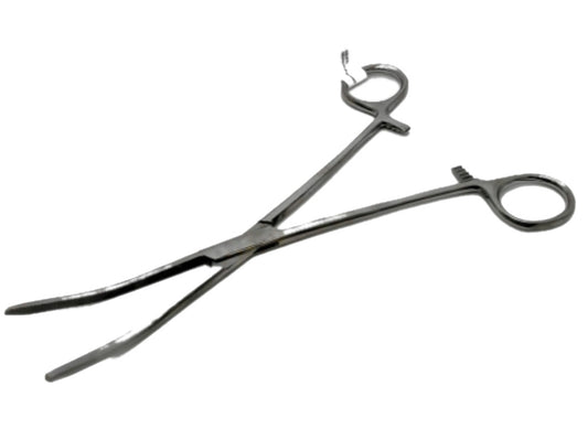 Forceps Curved 8" Stainless Steel