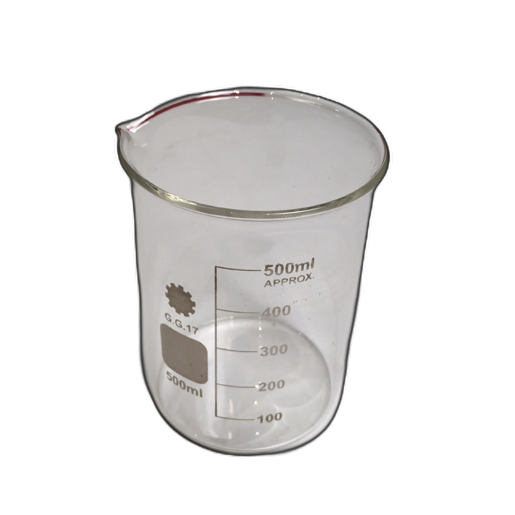 Graduated Beaker 500mL Borosilicate Glass