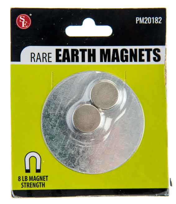 Magnet Rare Earth Round 1/2" 2pk. 8lb. Strength