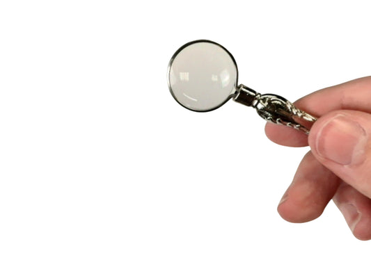 10x Metal Pocket Magnifier 1" Glass Lens Diameter W/pouch - Additional View