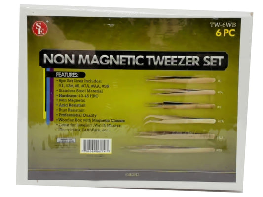 Non Magnetic Tweezer Set 6pc. (or b/u $1.49ea)