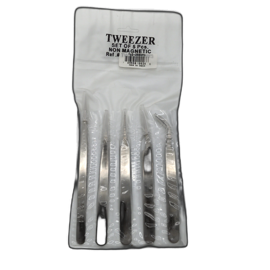 Professional Non Magnetic Tweezer Set 5pk.