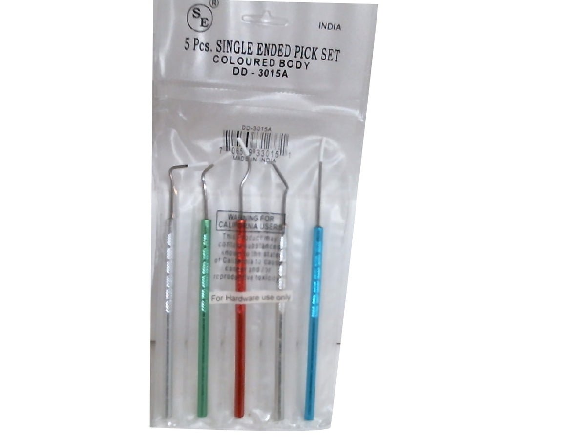 Pick Set 5pc. Single Ended Coloured Body Or B/u $0.99ea