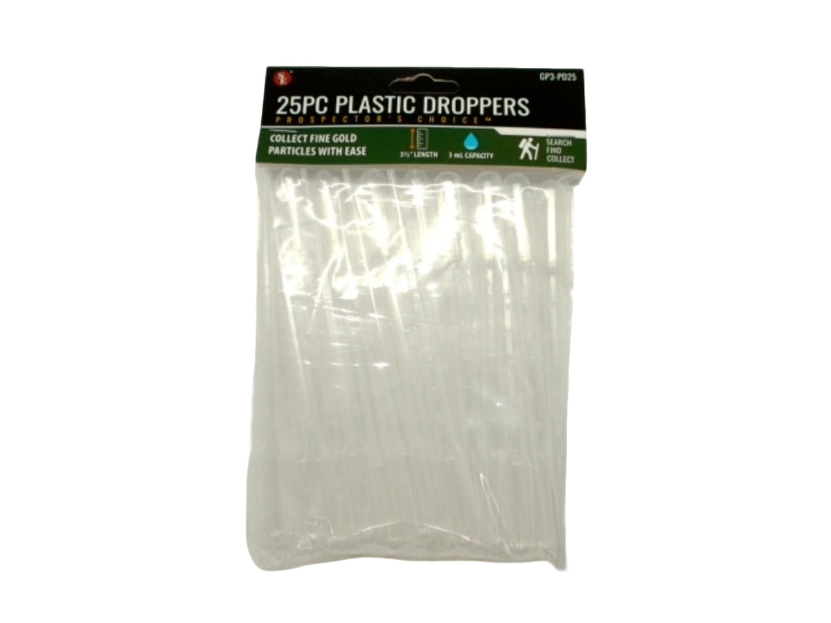 Plastic Droppers 3mL 5.5" Length 25pk.
