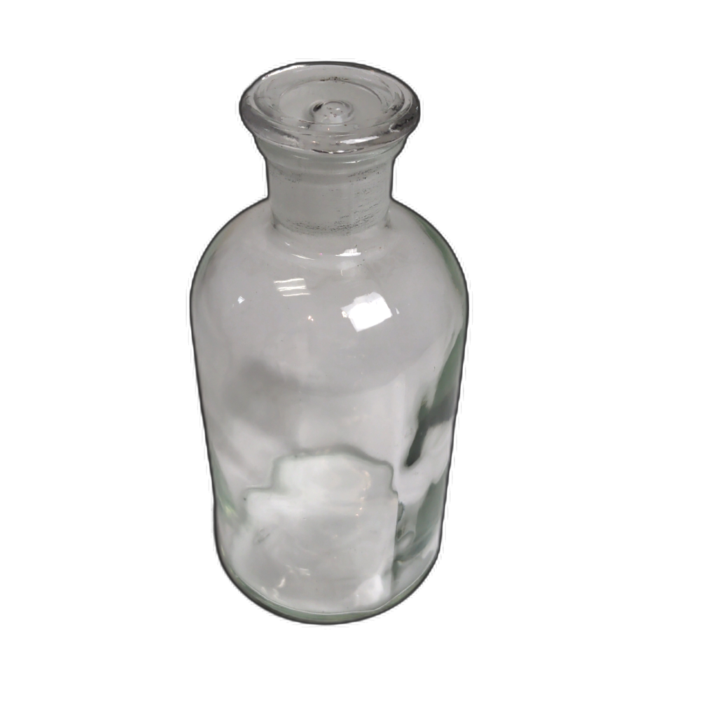 Clear Glass Reagent Bottle 500mL w/Glass Stopper