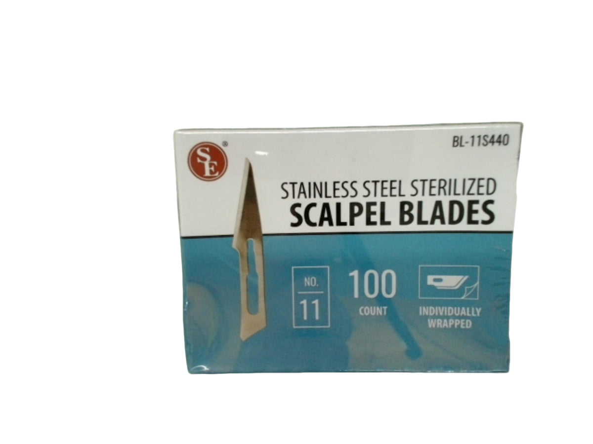 Stainless Steel Sterilized Scalpel Blades #11 100pk. Individually Wrapped