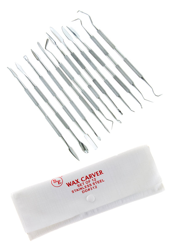Wax Carver 12pc. Set Stainless Steel In Pouch Or B/U 1.49 each
