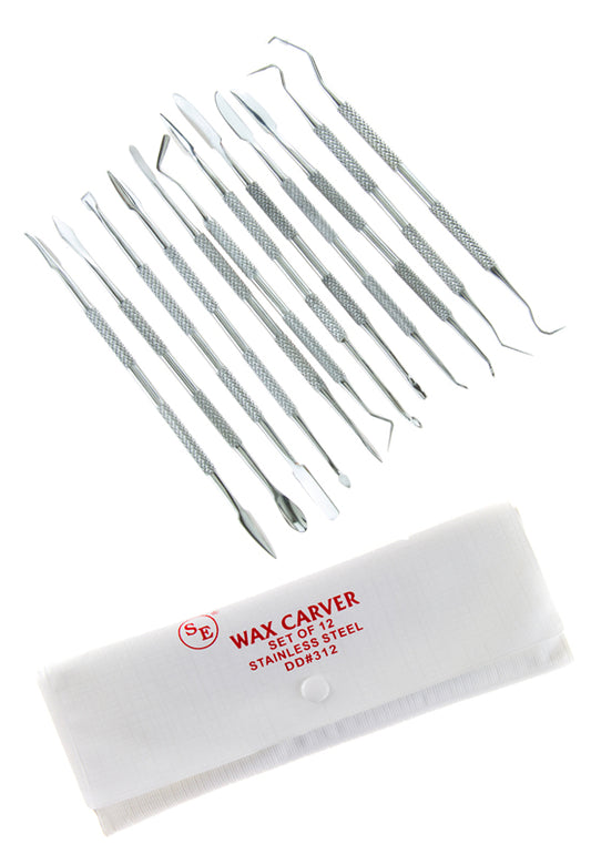 Wax Carver 12pc. Set Stainless Steel In Pouch Or B/U 1.49 each