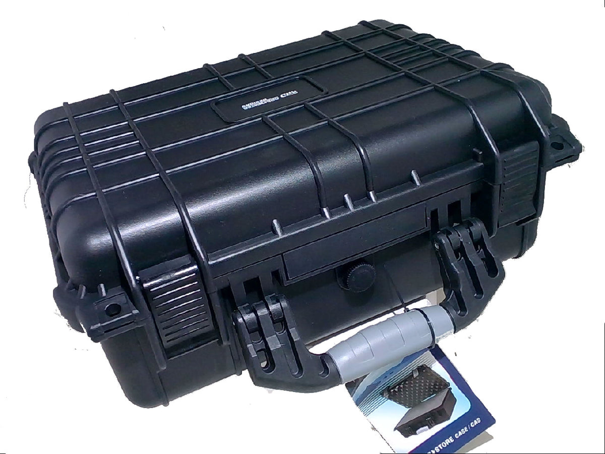Airtight safe store case 16x13x6.9 inch IP65 rated diced foam removeable for gear protection