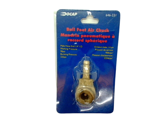 Ball Foot Air Chuck 1/4" Docap
