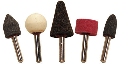 Mounted stone assortment 5 pc 1/4"