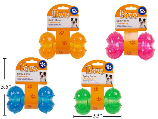 Spiky Bone 5.5" Large 4 colors Paws