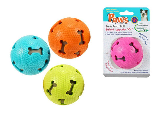 Bone Fetch Ball, 4 colours Paws