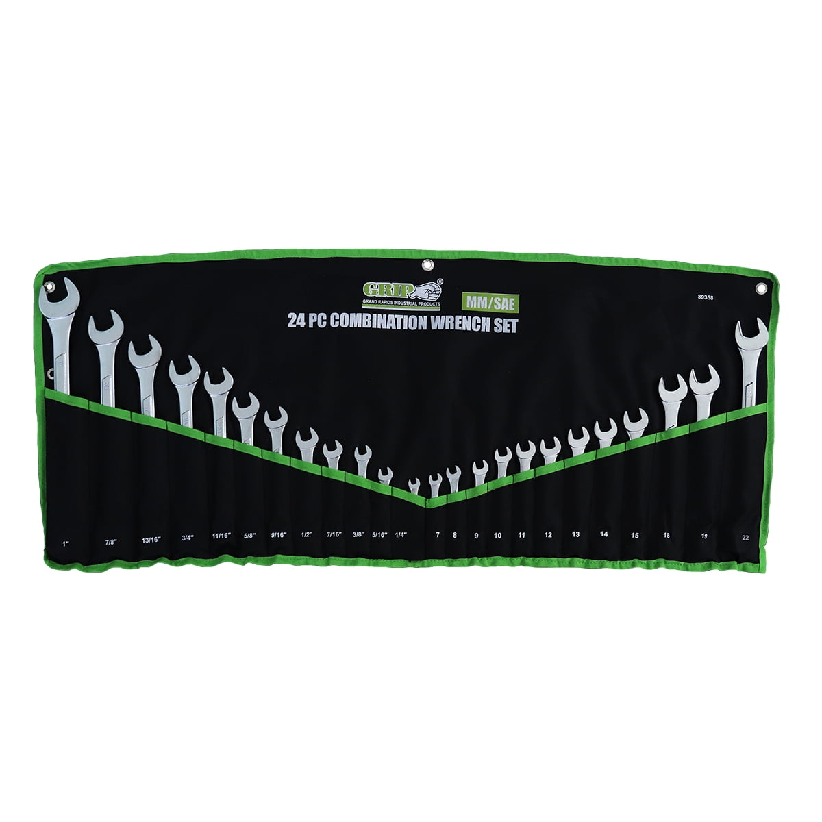 24pc. Combination Wrench Set MM/SAE Grip - Additional View