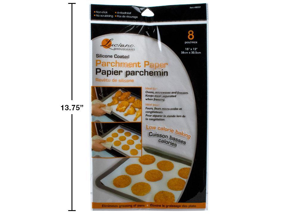 Parchment Paper 8-pc 15"x 12",Silicone Coated printed bag Luciano