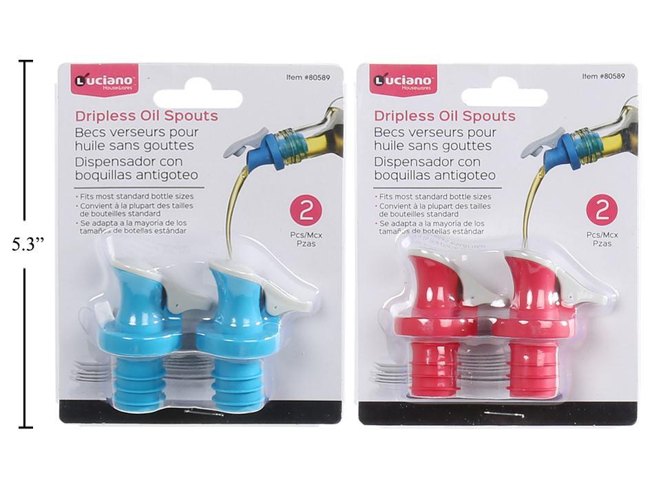 DRIPLESS OIL SPOUTS SET 2-PC LUCIANO