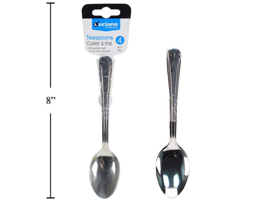 Spoons 4pc 7" S/S Luciano