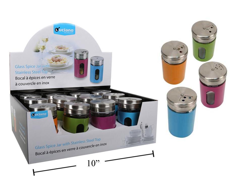 Glass Spice Jar with S/S Top Luciano
