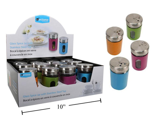 Glass Spice Jar with S/S Top Luciano