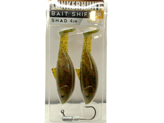 Bait Shifter Shad 4" 3/8oz. Watermelon Red 2pk. Lunkerhunt