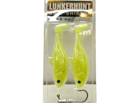 Bait Shifter Shad 4" 3/8oz. Nitro Glow 2pk. Lunkerhunt