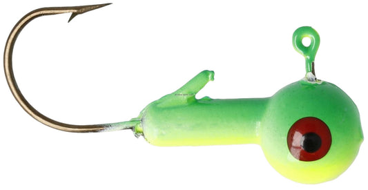 Hameçons lestés tête ronde 3,5 g, paquet de 10, chartreuse/lime Eagle Claw
