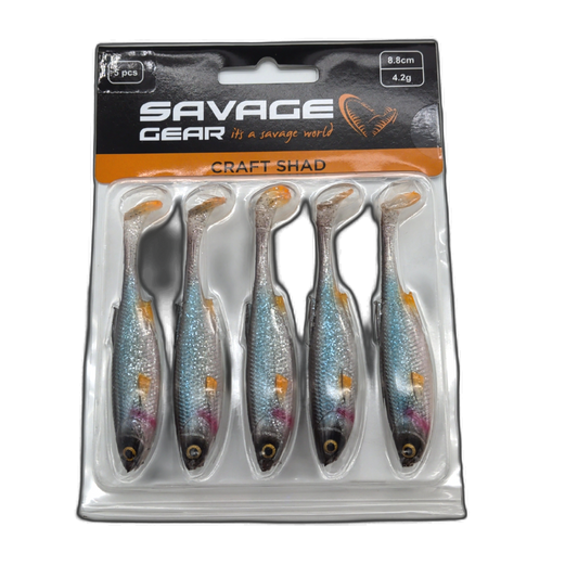 Craft Shad 5pk. 8.8cm 4.2g. Roach Savage Gear