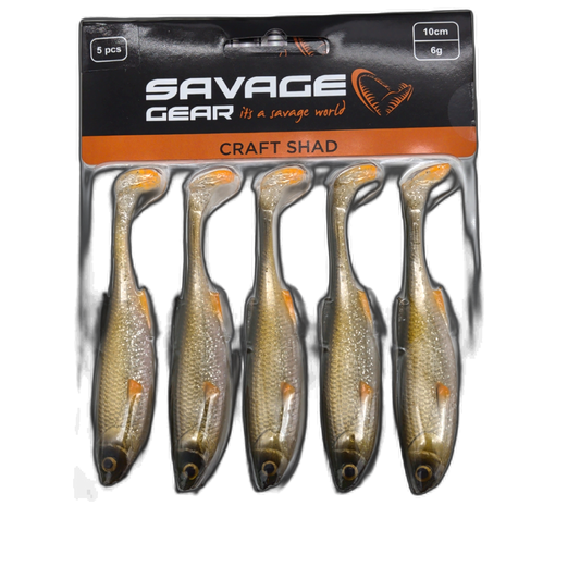 Craft Shad 5pk. 10cm 6g. Green Silver Savage Gear