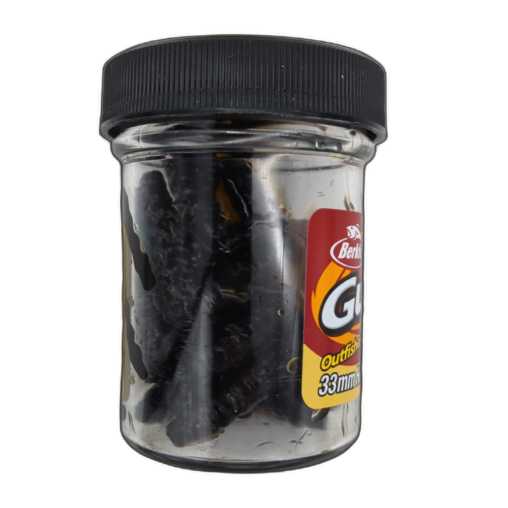 33mm Honeyworm 18pk. Black Gulp! Berkley - Additional View