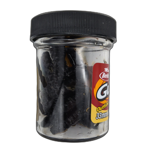 33mm Honeyworm 18pk. Black Gulp! Berkley - Additional View