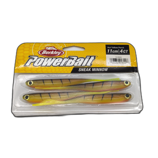Powerbait Sneak Minnow 4pk. 11cm Hot Yellow Perch Berkley