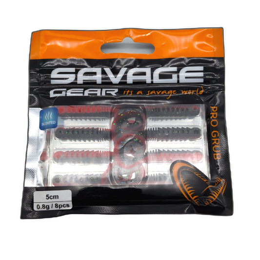 Pro Grub 8pk. 5cm 0.8g. Red & Black Savage Gear
