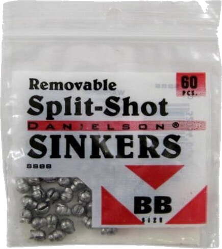 Removable Split Shot Sinkers Bb Size 60pk. Danielson
