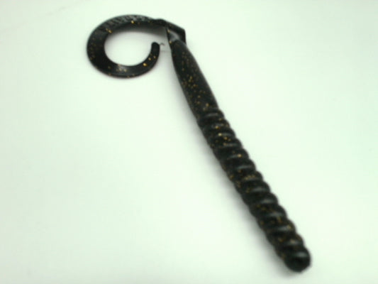 Ribbon Tail Worms 10pk. 7" Black Gold Flake Apex Tackle - Additional View