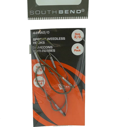 Sproat Weedless Hooks Size 2/0 4Pk. Southbend
