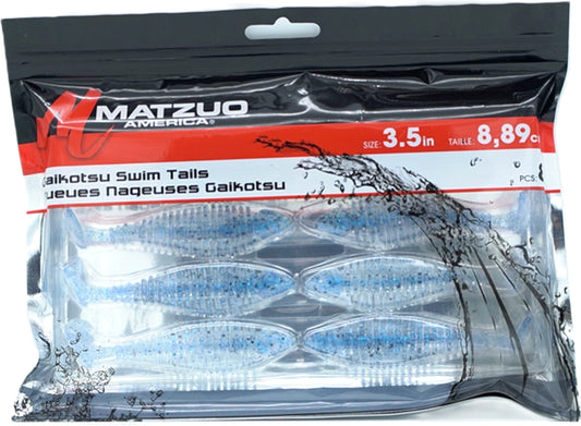 Gaikotsu Swim Tails 3.5" 8pk. Oyster Matzuo