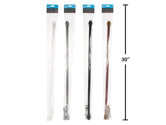 Extendable Curtain Rod w/Holders 28' to 48' 4 colors H.E.