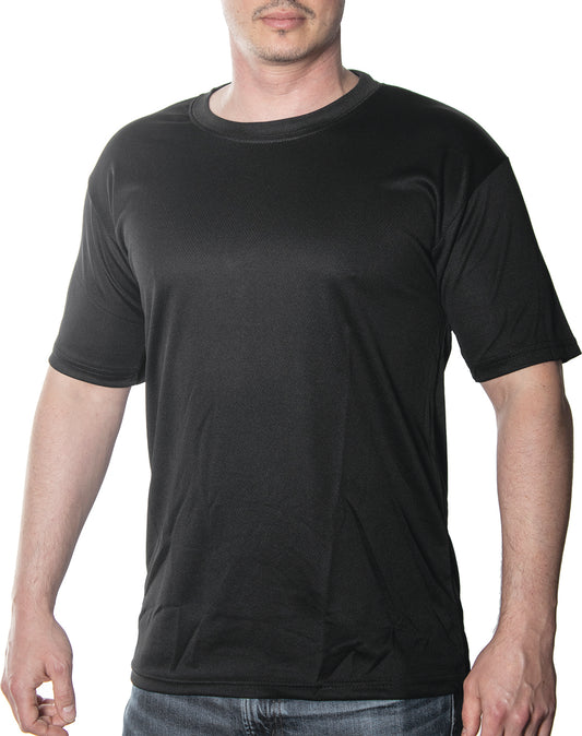 Military T-shirts Xlarge Black Kwik Dry Short Sleeve