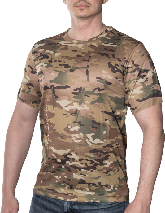 Military T-shirts Medium Uniflage Kwik Dry Short Sleeve