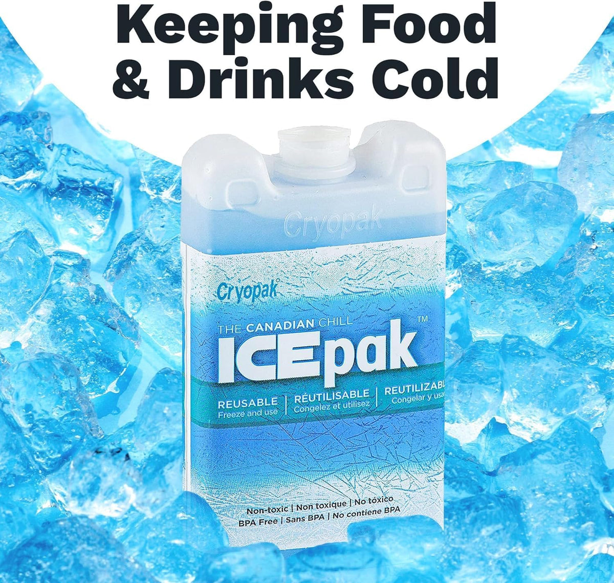 Ice Pak Extra Large 8" x 10.5" x 2" Reusable Cryopak - Additional View