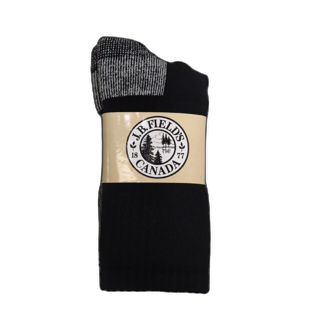 Hiking Socks Medium Black/Grey Size 5-9 Slightly Imperfect J.B. Field's