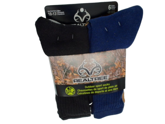 Socks Men's Outdoor Sport 6pk. Assorted Colours Realtree