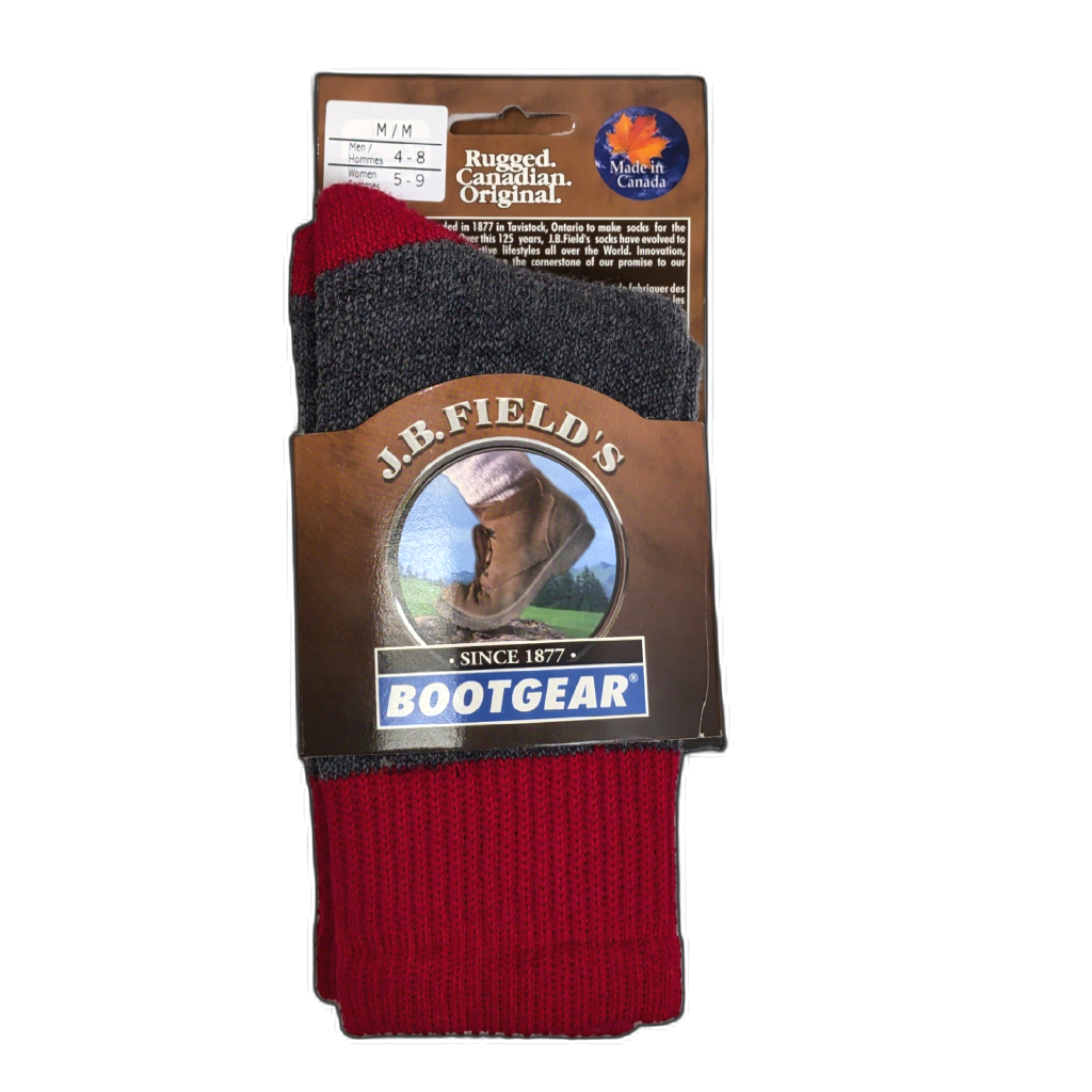 Bootgear Work Socks Red/Grey Medium J.B. Field's